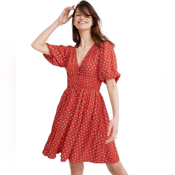 Madewell Sophia Mini Dress in Bandana Flower - Size XXS - Picture 1 of 8